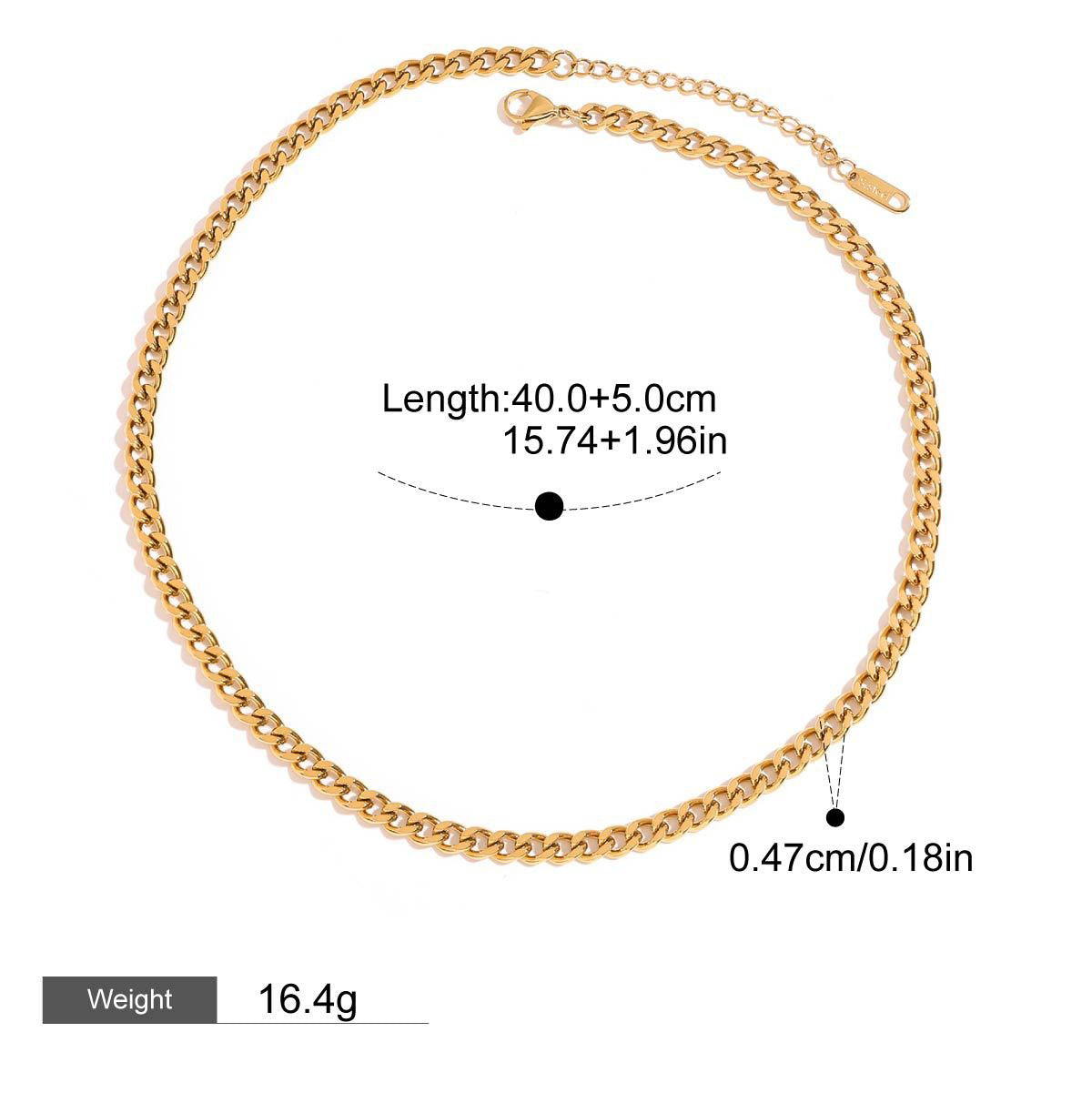 18K Gold Chain Design Exquisite Fashion Necklace