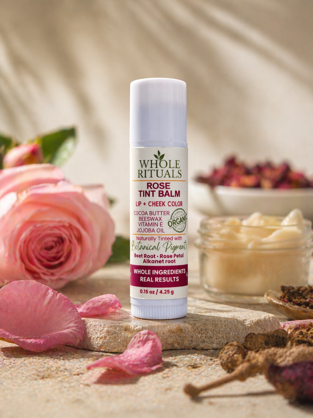 Rose Tint Balm – Lip + Cheek Color with Organic Ingredients