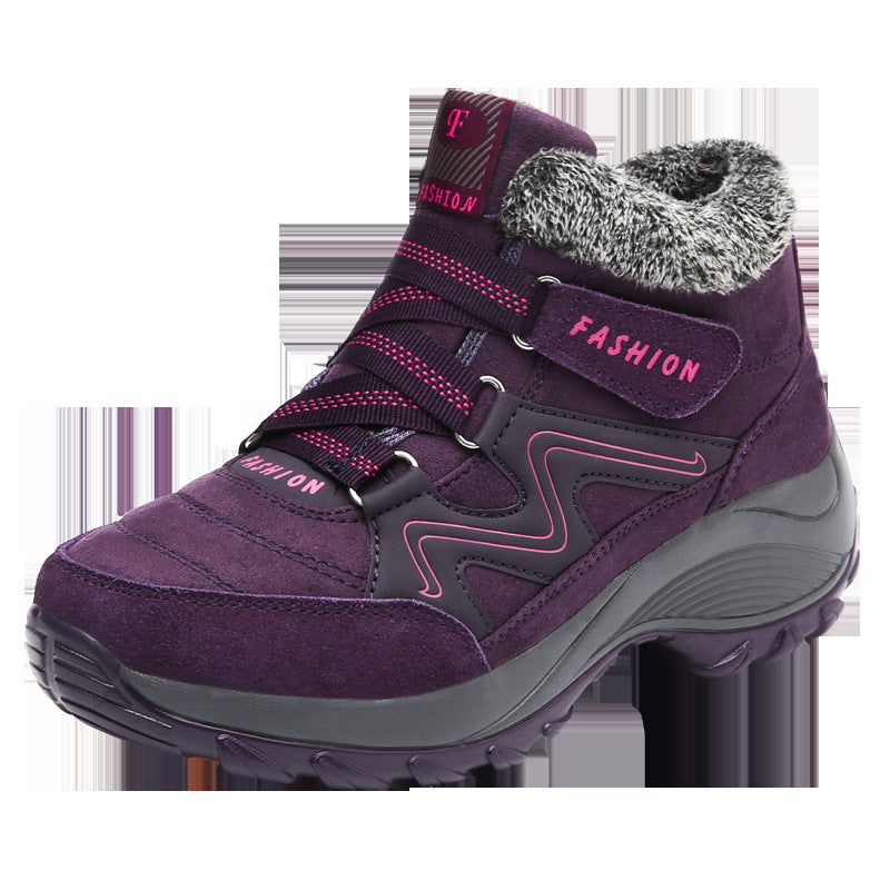 Women's Waterproof Hiking Boots | Real Leather Non-Slip Outdoor Trekking Sneakers