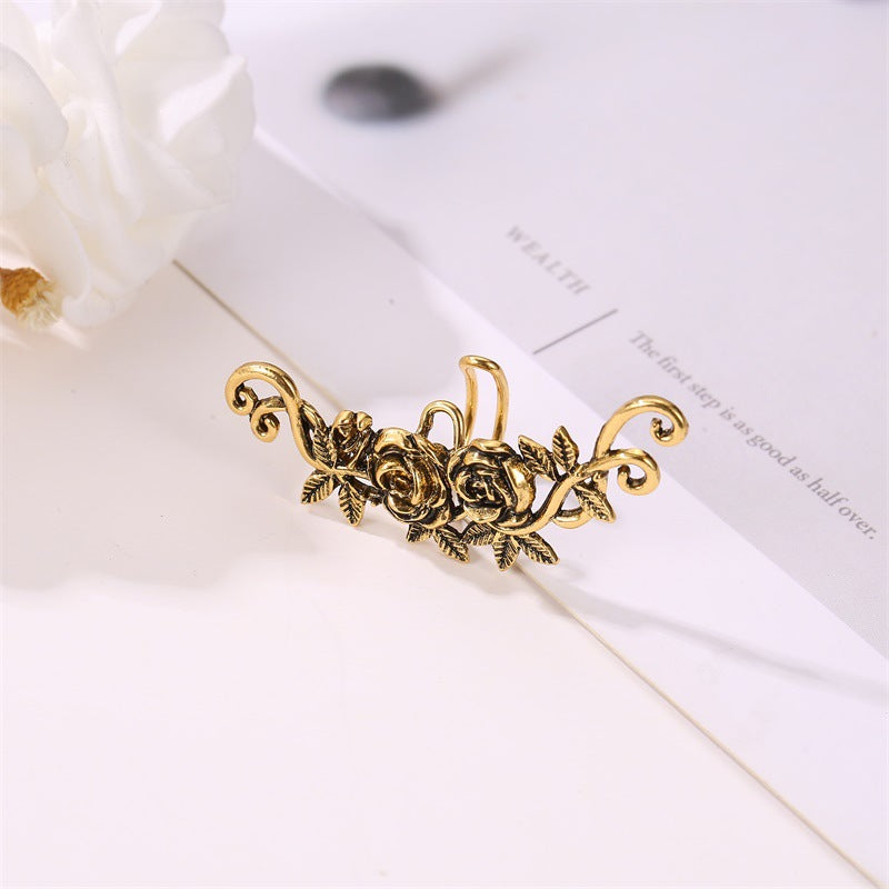Women's Vintage Engraving Simple Bone Temperament Alloy Ear Clip