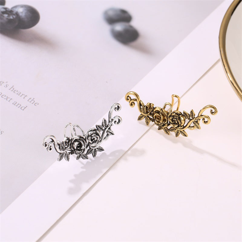 Women's Vintage Engraving Simple Bone Temperament Alloy Ear Clip