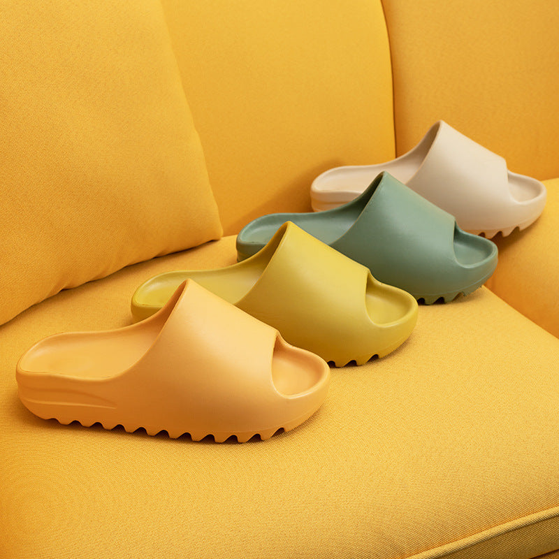 Unisex EVA Thick-Sole Couple Slippers | Non-Slip Open-Toe Platform Slides