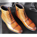 Men's Plush Lined Winter Boots | Big Size Vintage Lace-Up Safety Boots
