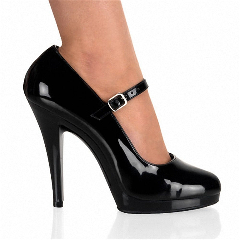 Women's Cutout Platform Sandals | Waterproof Open-Toe PU Heels