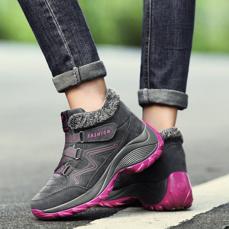 Women's Waterproof Hiking Boots | Real Leather Non-Slip Outdoor Trekking Sneakers