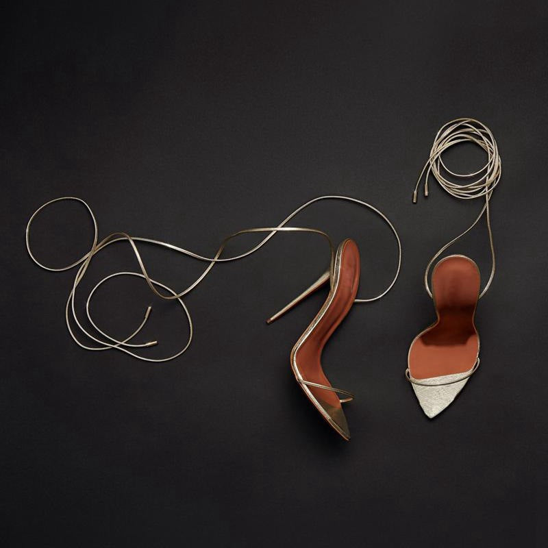 Women's Ankle Strap Stiletto Sandals | Pointed-Toe PU Heels