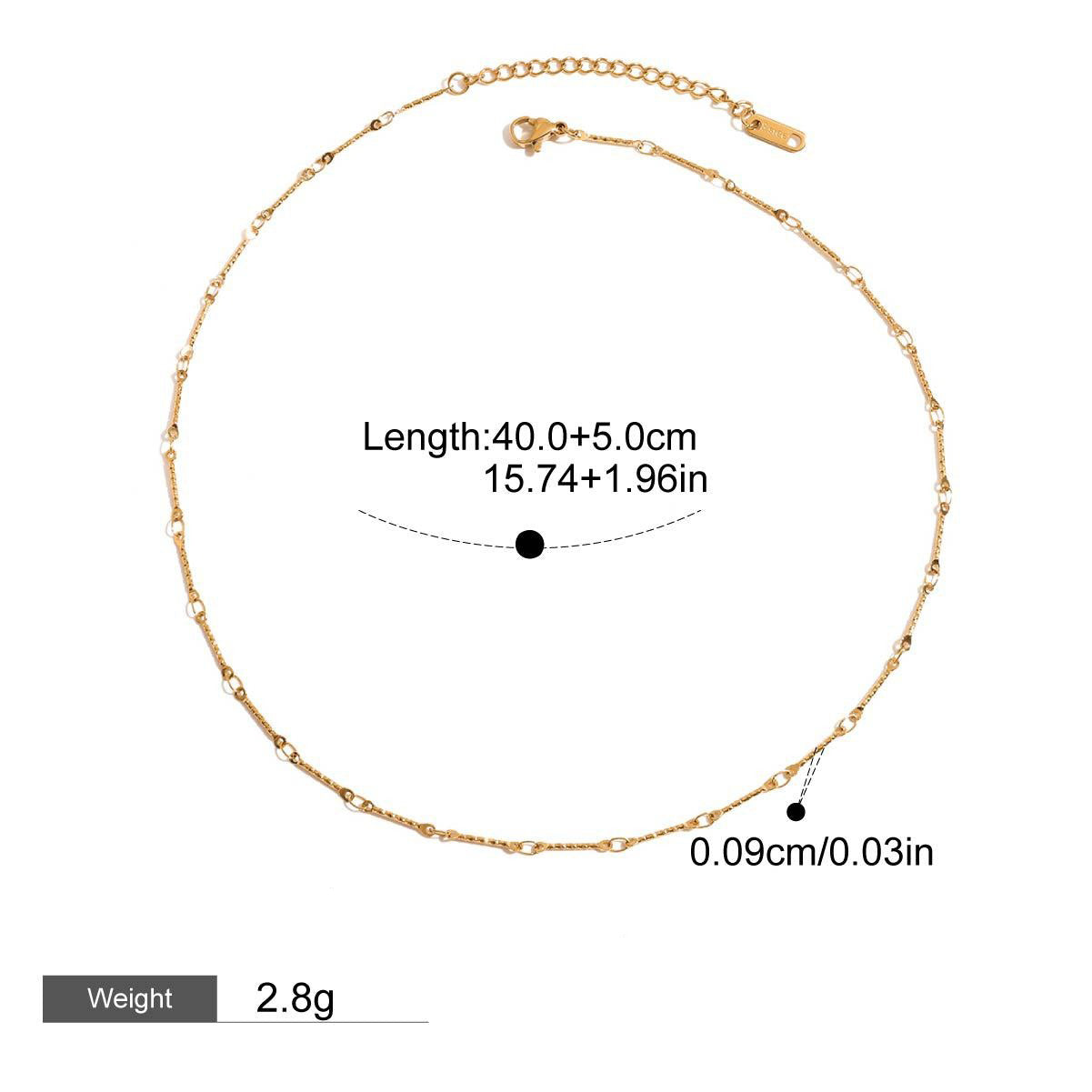 18K Gold Chain Design Exquisite Fashion Necklace