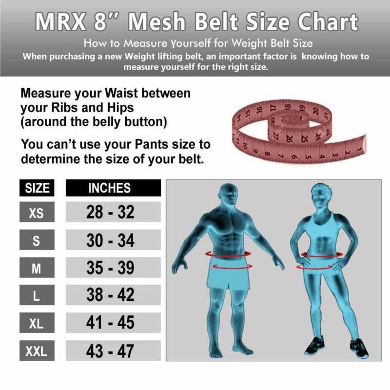 Weight Lifting Belt For Gym Workout 8" Wide - Lumber Back Support All Sizes