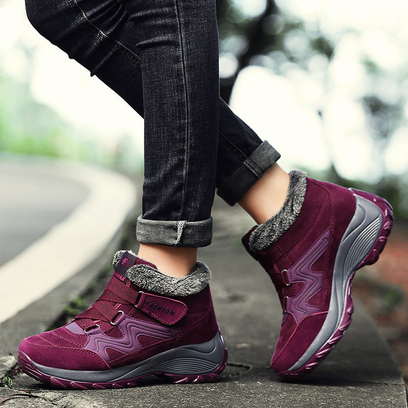 Women's Waterproof Hiking Boots | Real Leather Non-Slip Outdoor Trekking Sneakers
