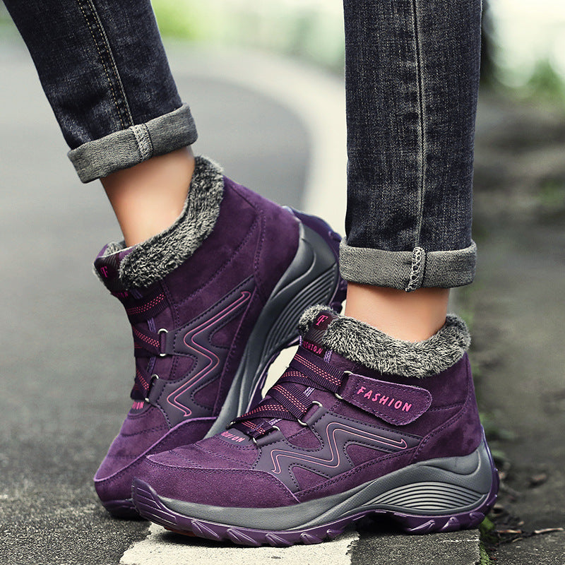 Women's Waterproof Hiking Boots | Real Leather Non-Slip Outdoor Trekking Sneakers
