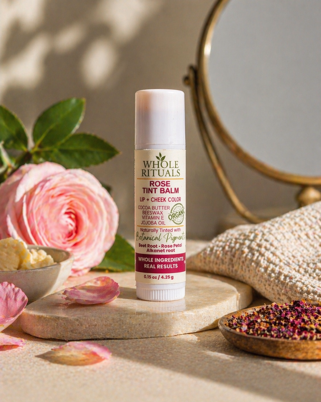 Rose Tint Balm – Lip + Cheek Color with Organic Ingredients