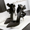 Women's Pointed Toe Bow Heels | Slip-On Stiletto Pumps