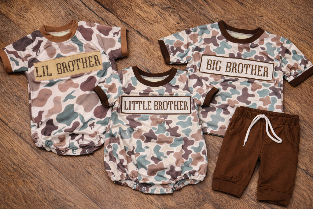 Lil Brother Camo Smock Bubble
