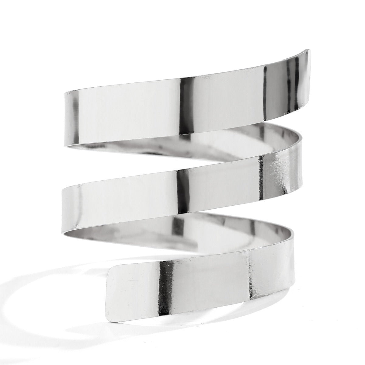 18k gold vintage bracelet wide-edge geometric punk style open bracelet