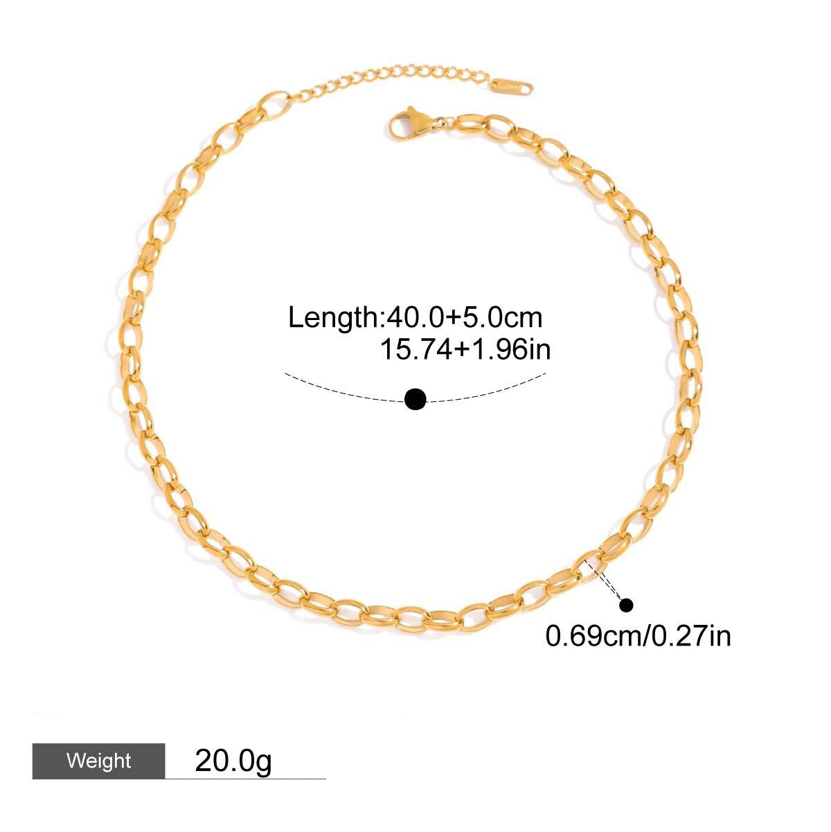 18K gold chain design exquisite simple necklace