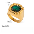 18K Gold Luxury Pearl Titanium Steel Ring