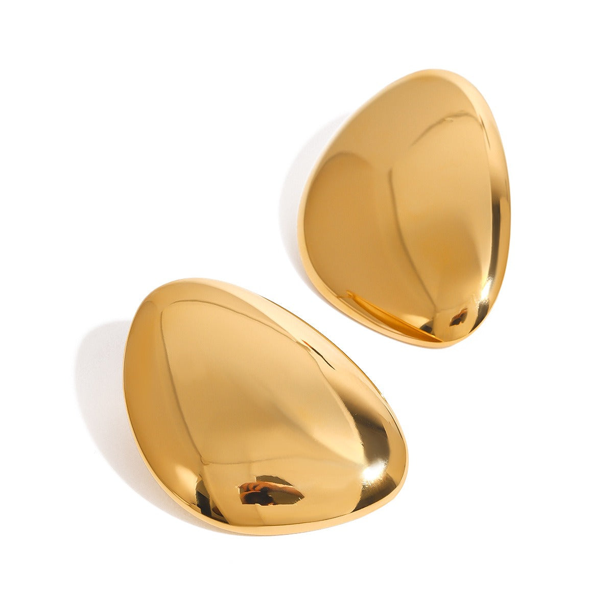 18k gold geometric design simple and versatile earrings