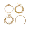 Smooth C-shaped mixed twist chain thread exaggerated O-shaped bracelet
