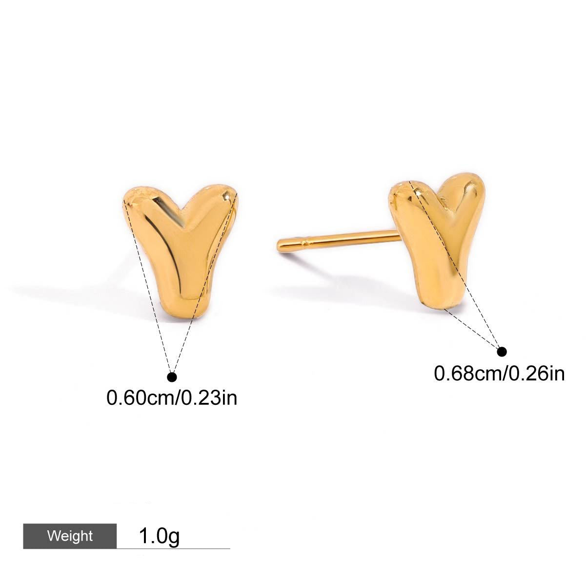 18K gold 26 letters design classic fashion earrings
