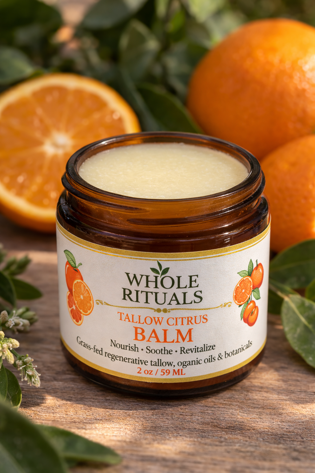 Citrus Tallow Balm – Grass-Fed Natural Skin Moisturizer