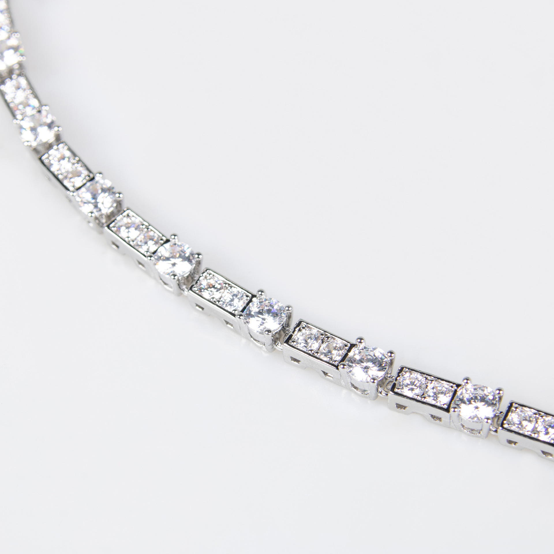 S925 Silver Snake-Shaped Necklace Set with Full Zirconia Pave