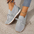 Women's Lace-Up Mesh Flats | Breathable Casual Walking Wedge Shoes