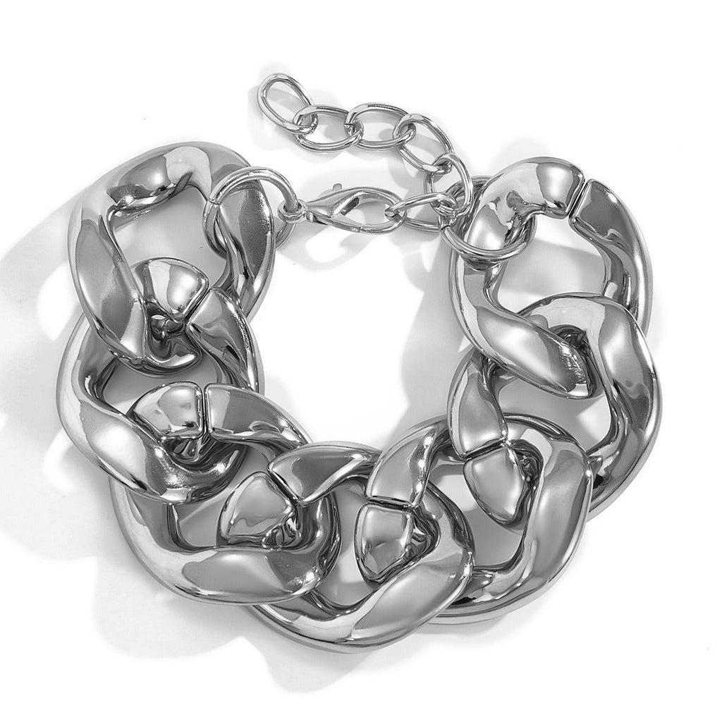 18k gold geometric hollow bracelet