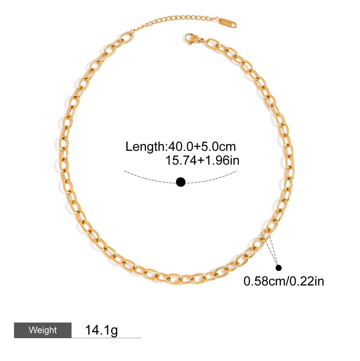 18K gold chain design exquisite simple necklace