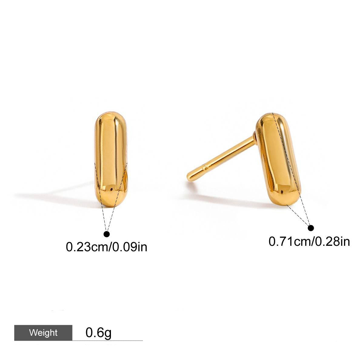 18K gold 26 letters design classic fashion earrings