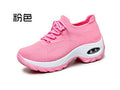 Women's Knit Platform Sneakers | Waterproof Round-Toe Flying Weave Shoes