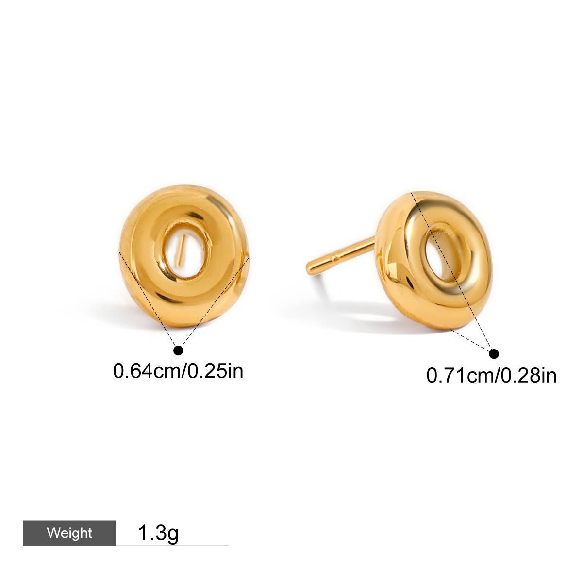 18K gold 26 letters design classic fashion earrings