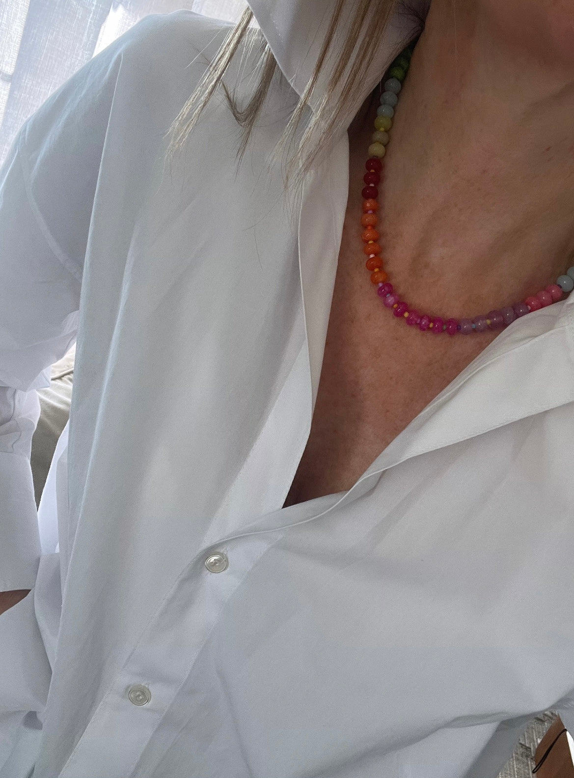 Rainbow Beaded Necklaces