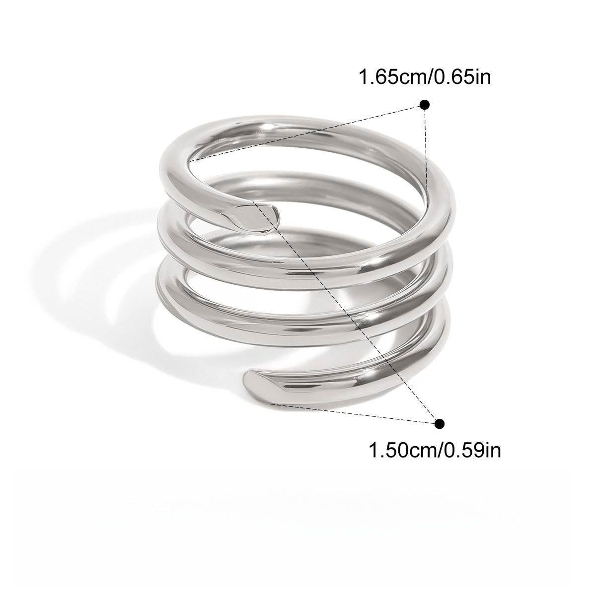 18K gold and titanium steel stacking ring