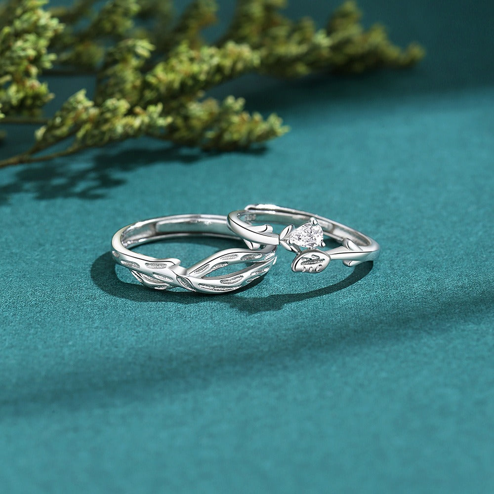 S925 Silver Love Couple Ring