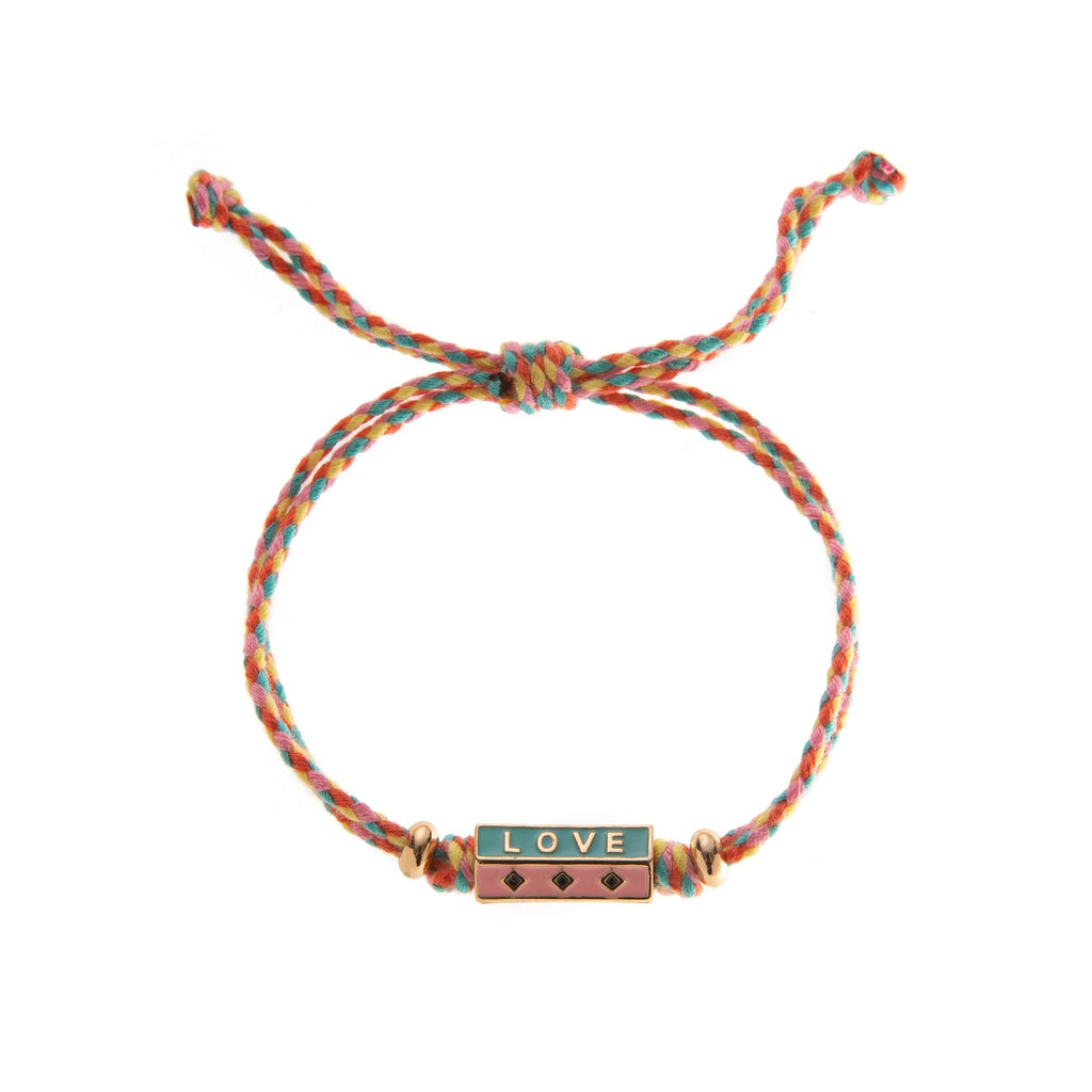 Bohemian style colorful love pendant necklace women's bracelet