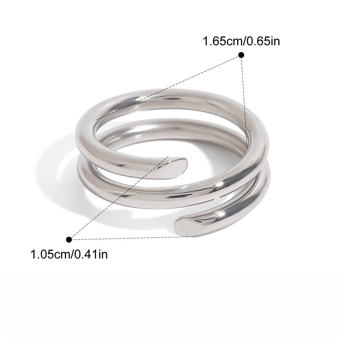 18K gold and titanium steel stacking ring