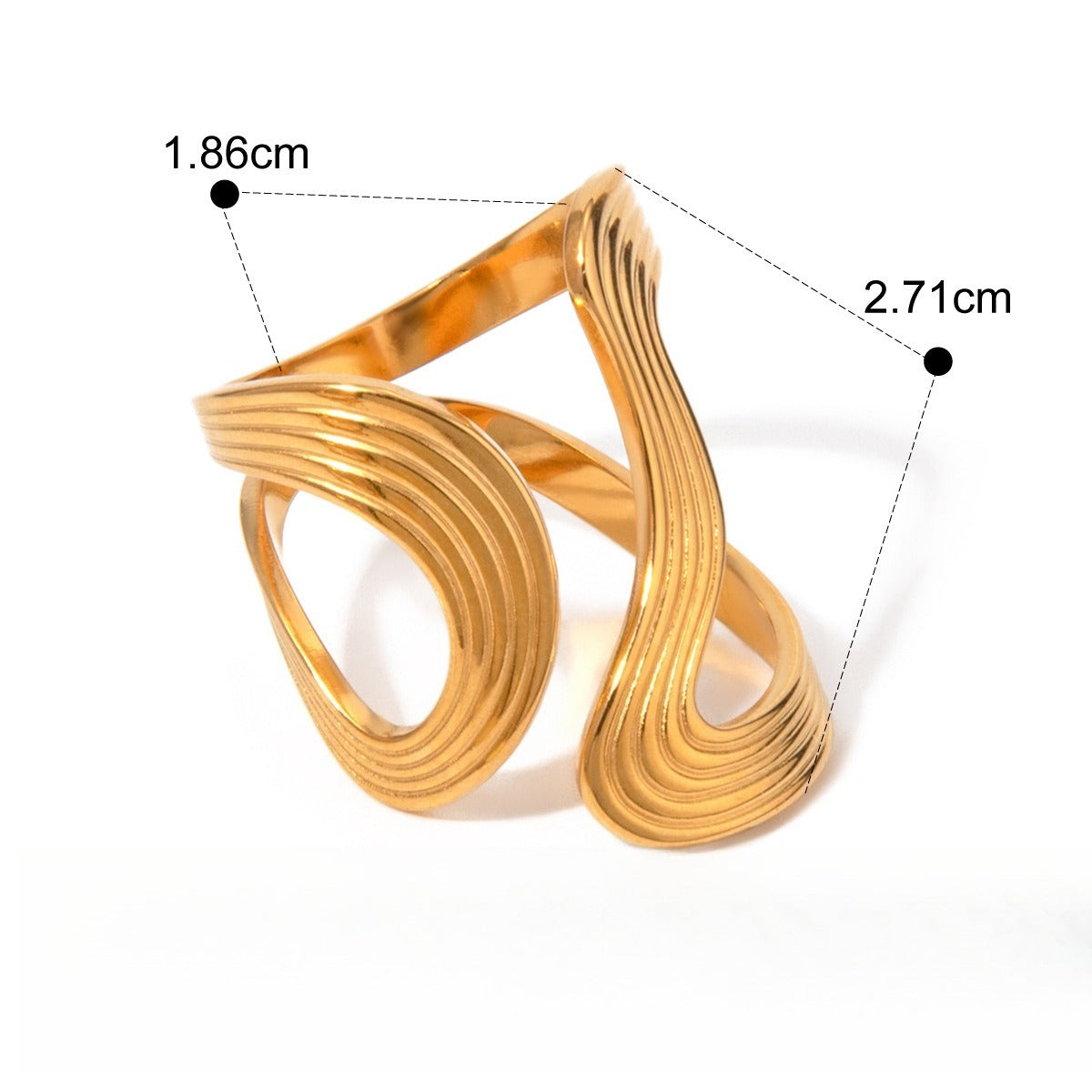 18K gold earrings, rings, and bracelets for a luxurious and high-end look