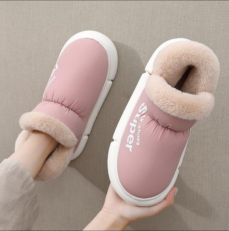 Unisex Plush Fleece High-Back Heel Slippers | Warm Breathable House Shoes