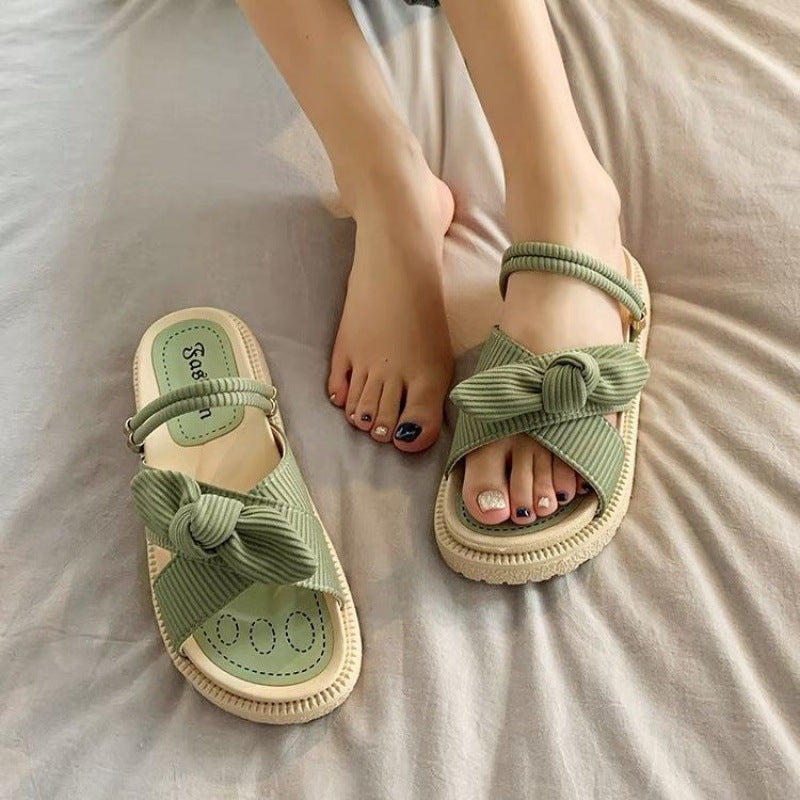 Women's Two-Wear Flat Platform Sandals | EVA Slip-On Open-Toe Sandals