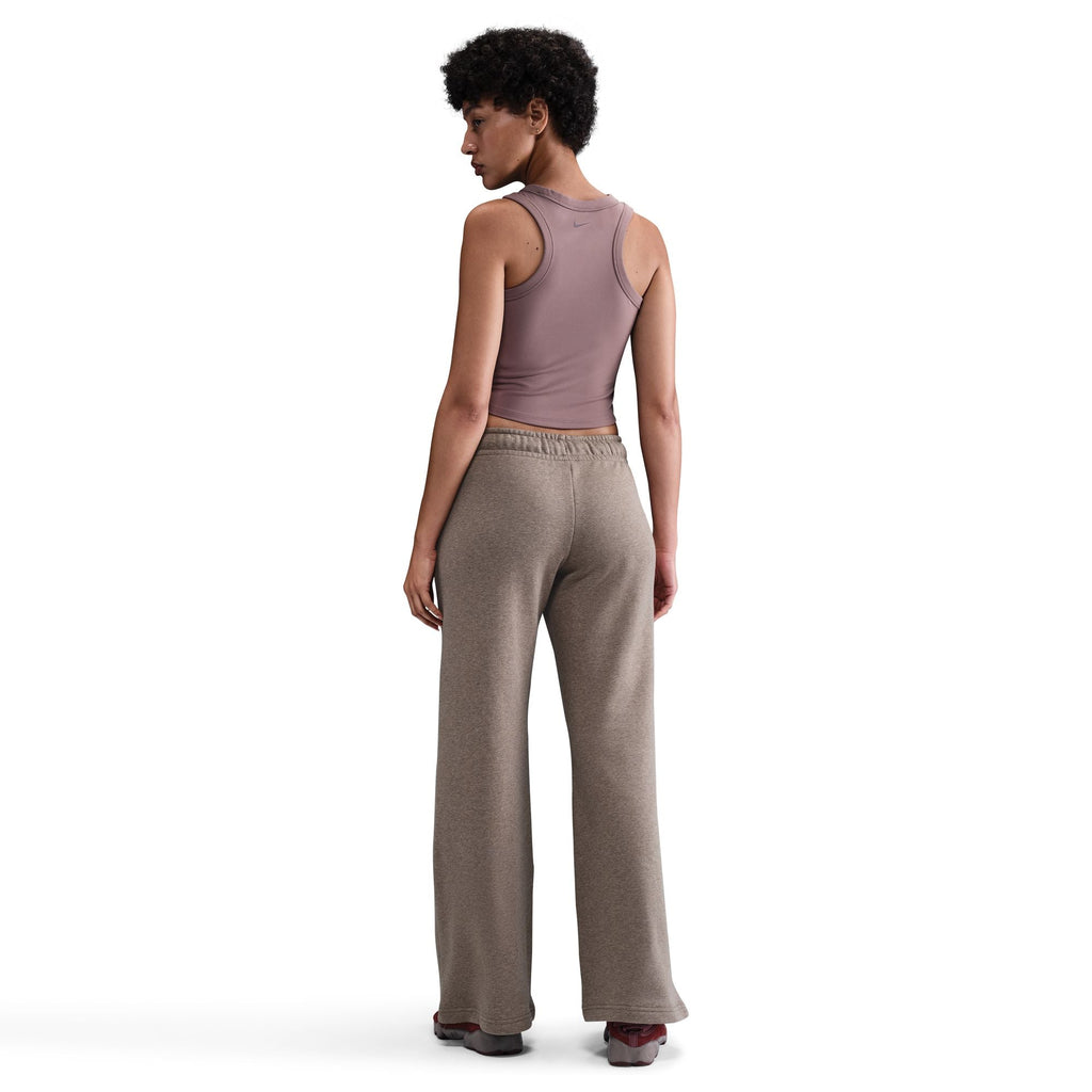 Nike Women's Mid-Rise Wide-Leg Sweatpants - Mink Brown