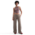 Nike Women's Mid-Rise Wide-Leg Sweatpants - Mink Brown