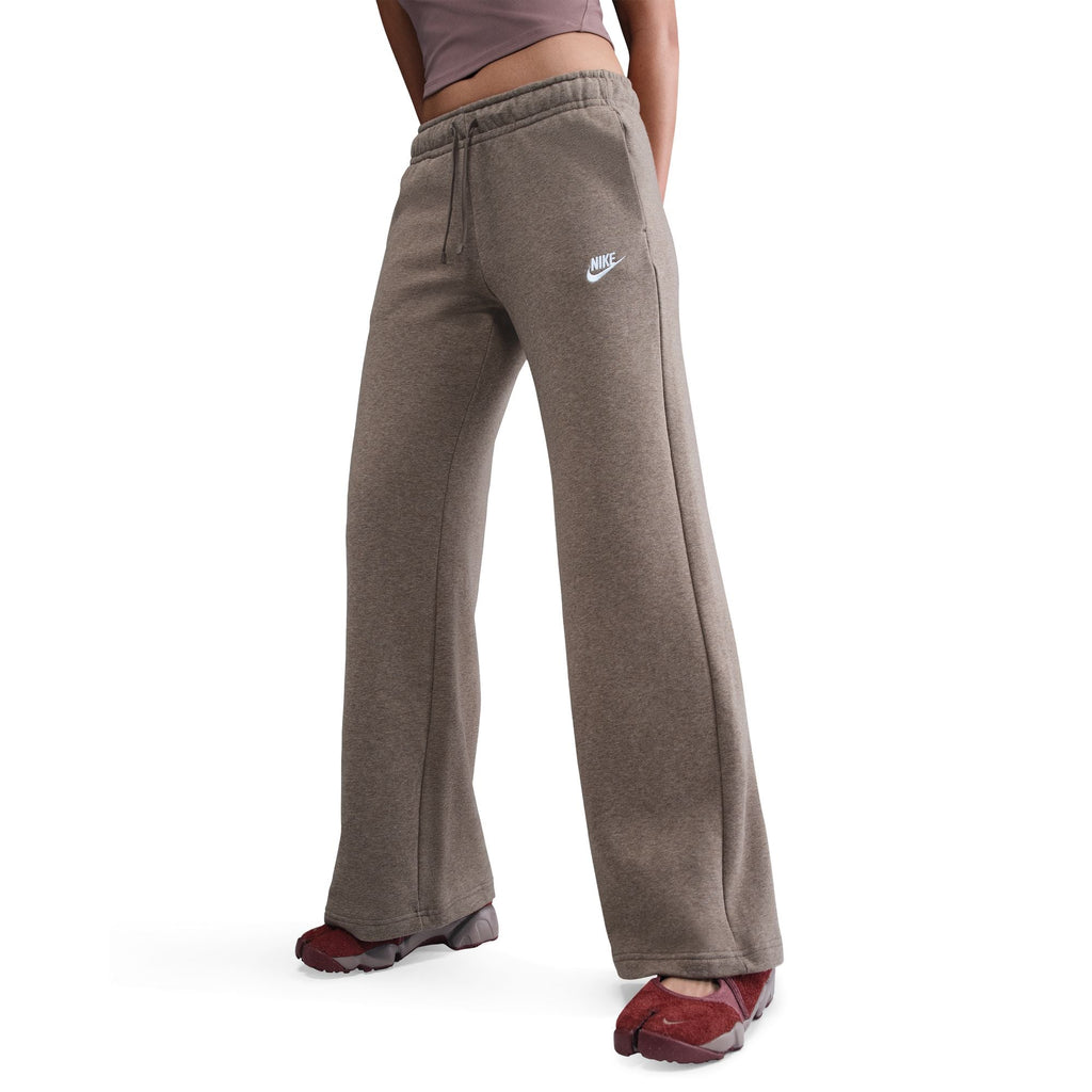 Nike Women's Mid-Rise Wide-Leg Sweatpants - Mink Brown
