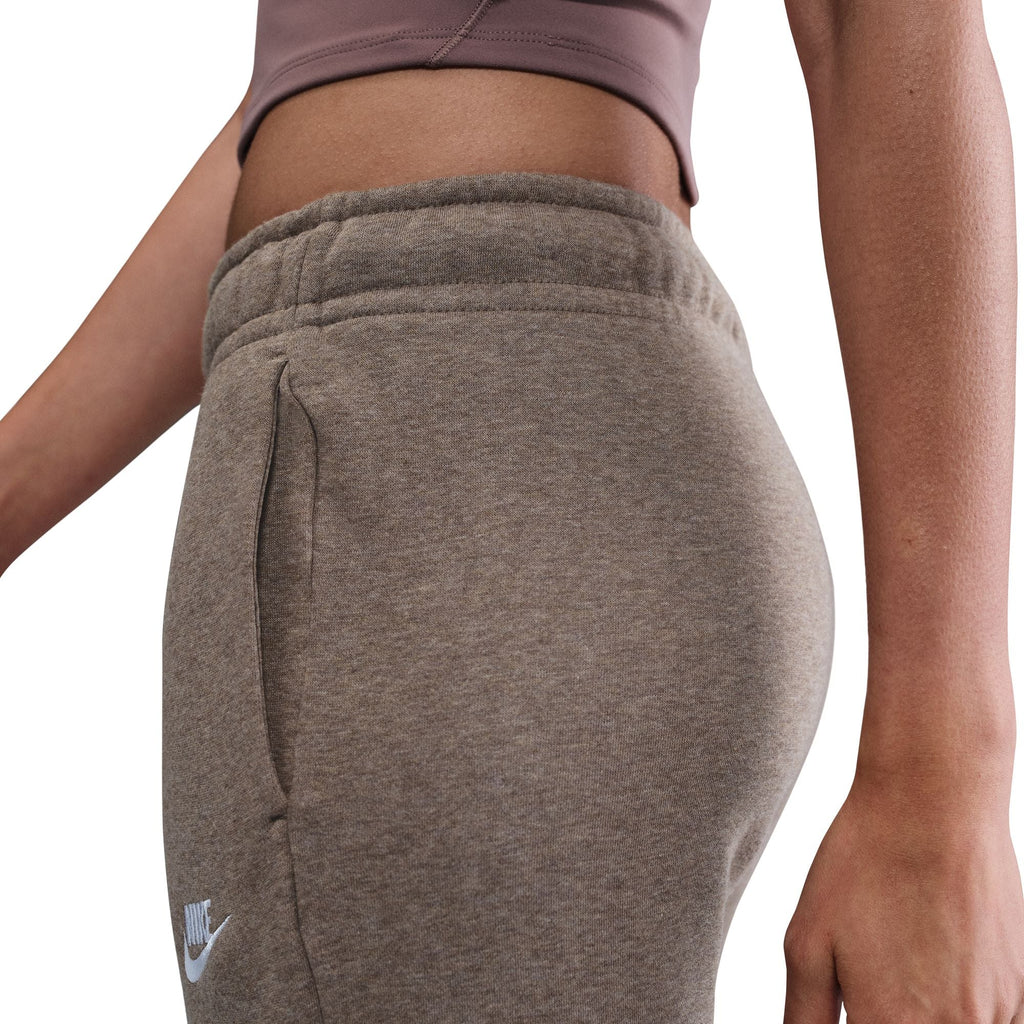 Nike Women's Mid-Rise Wide-Leg Sweatpants - Mink Brown