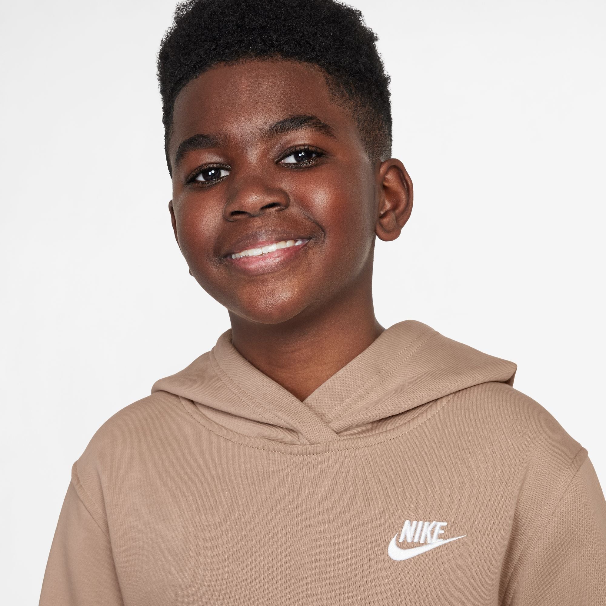 Nike Big Kids Sportswear Club Fleece Hoodie - Hemp