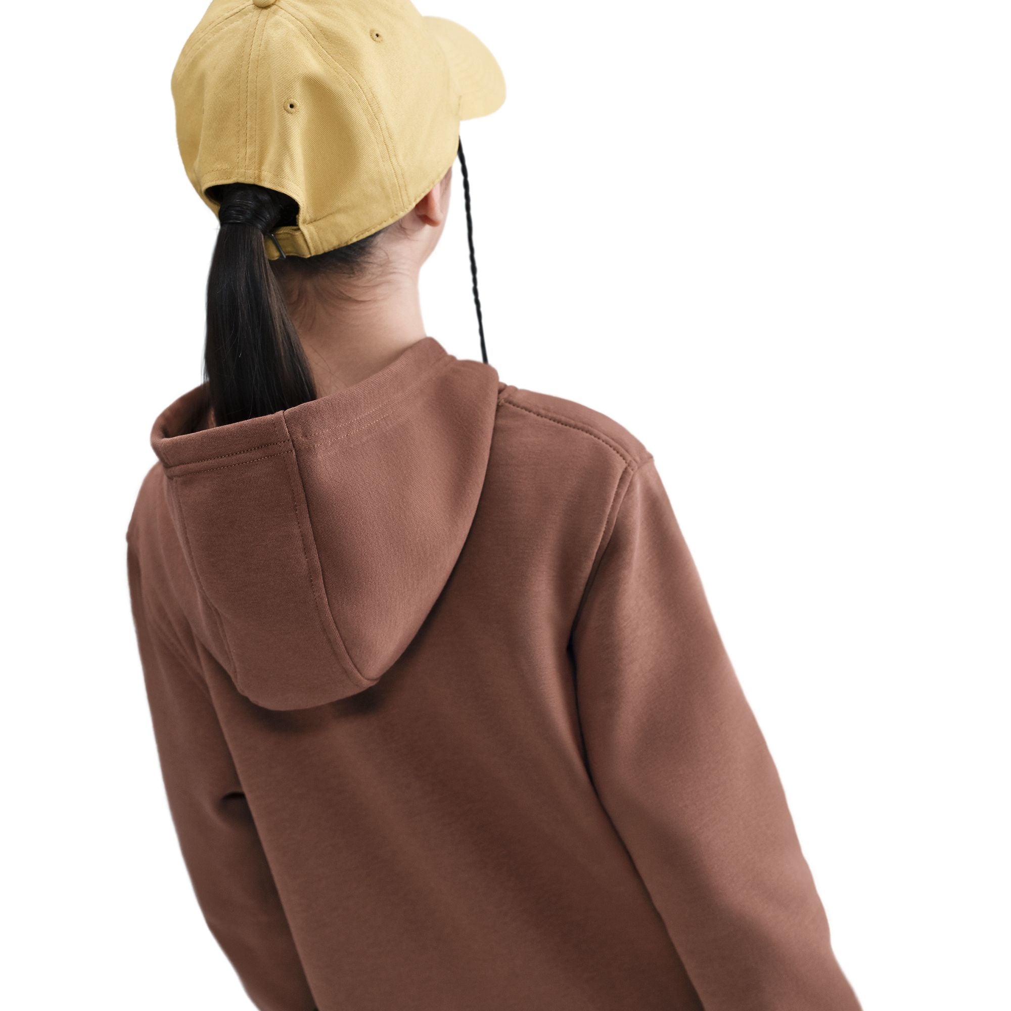 Nike Big Kids Fleece Pullover Hoodie - Fauna Brown/White