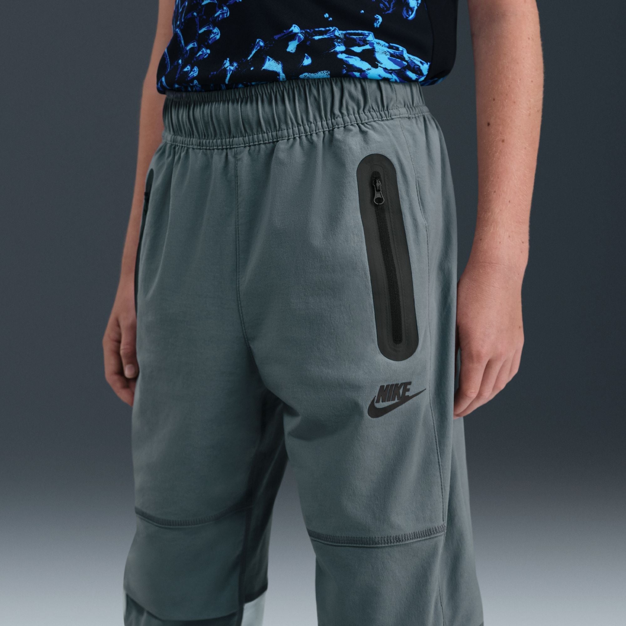Nike Big Kids Tech Woven Pants - Smoke Grey
