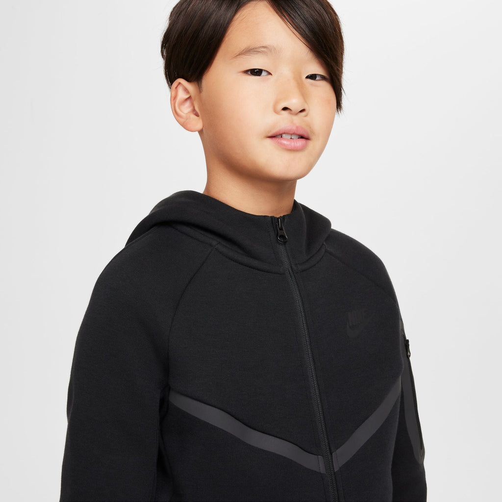 Nike Big Kids Tech Fleece Hoodie - Black