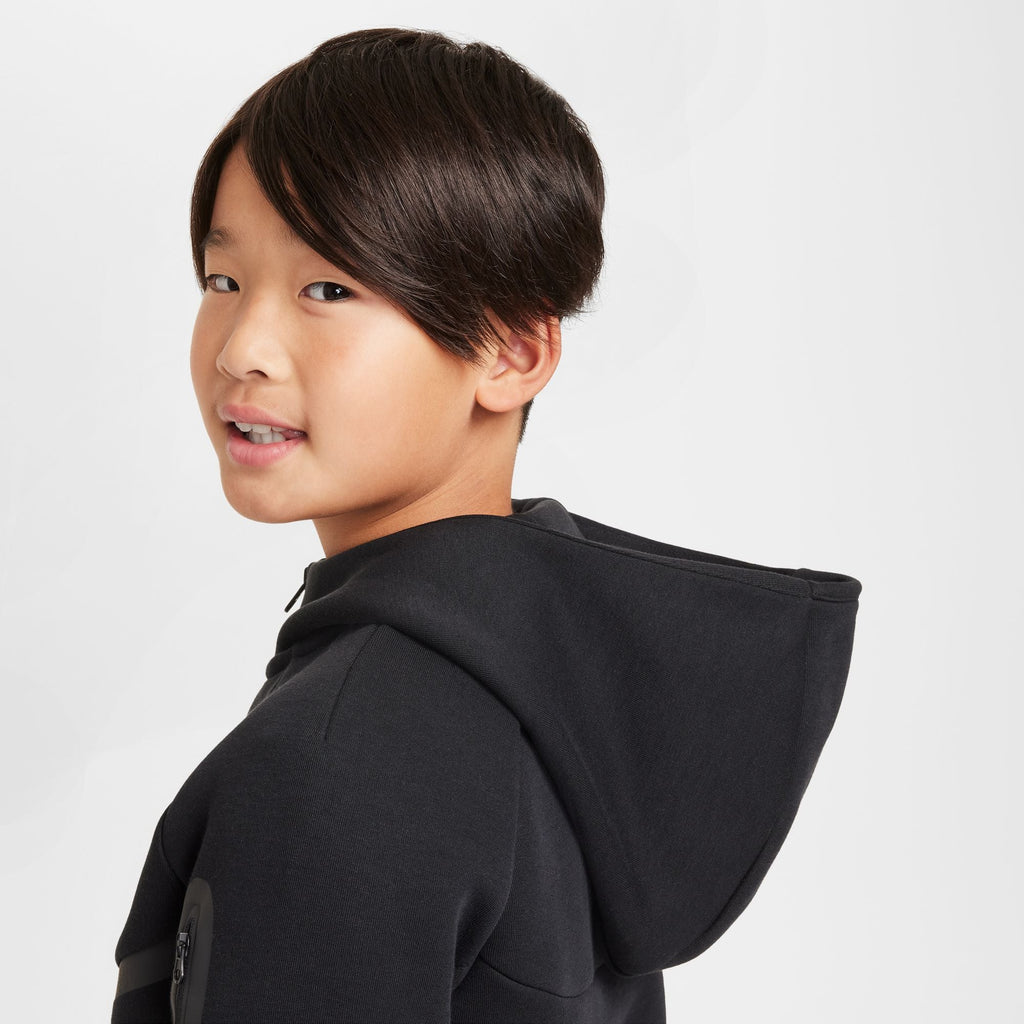 Nike Big Kids Tech Fleece Hoodie - Black