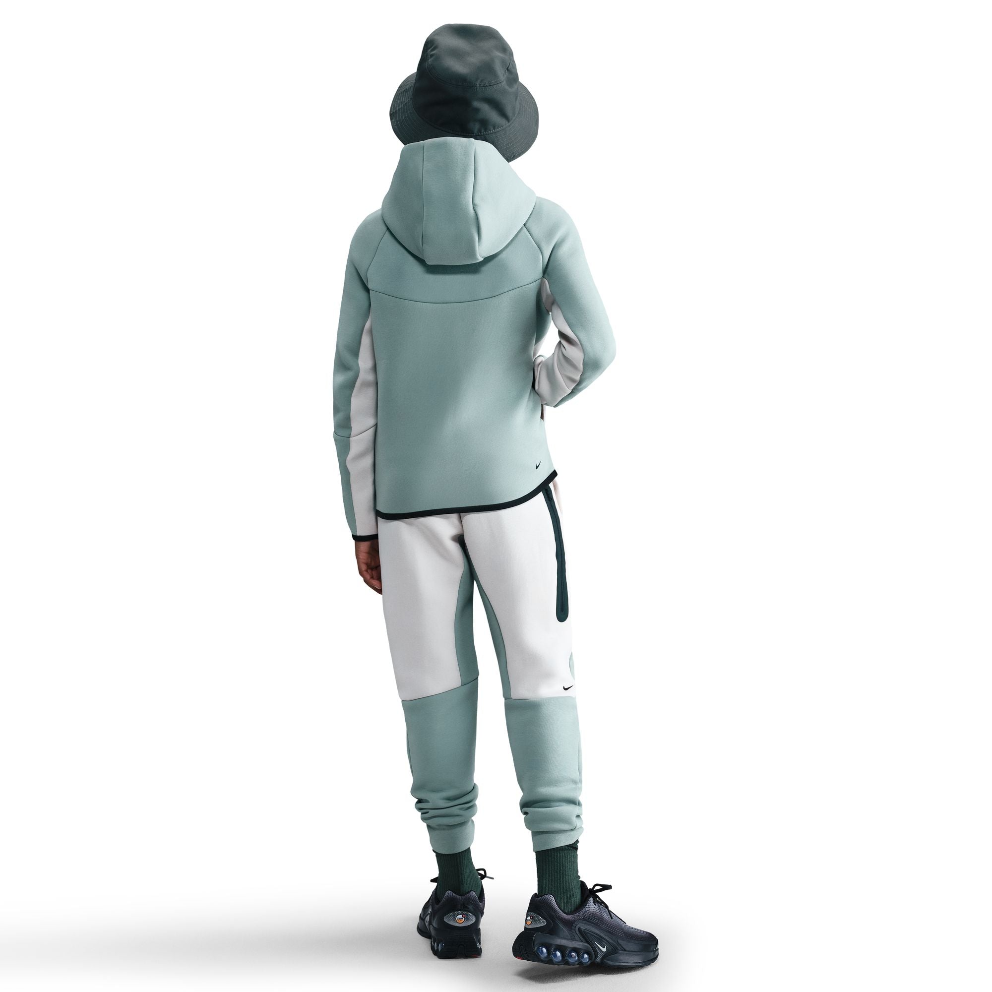 Nike Big Kids Sportswear Tech Fleece Hoodie - Dusty Sage