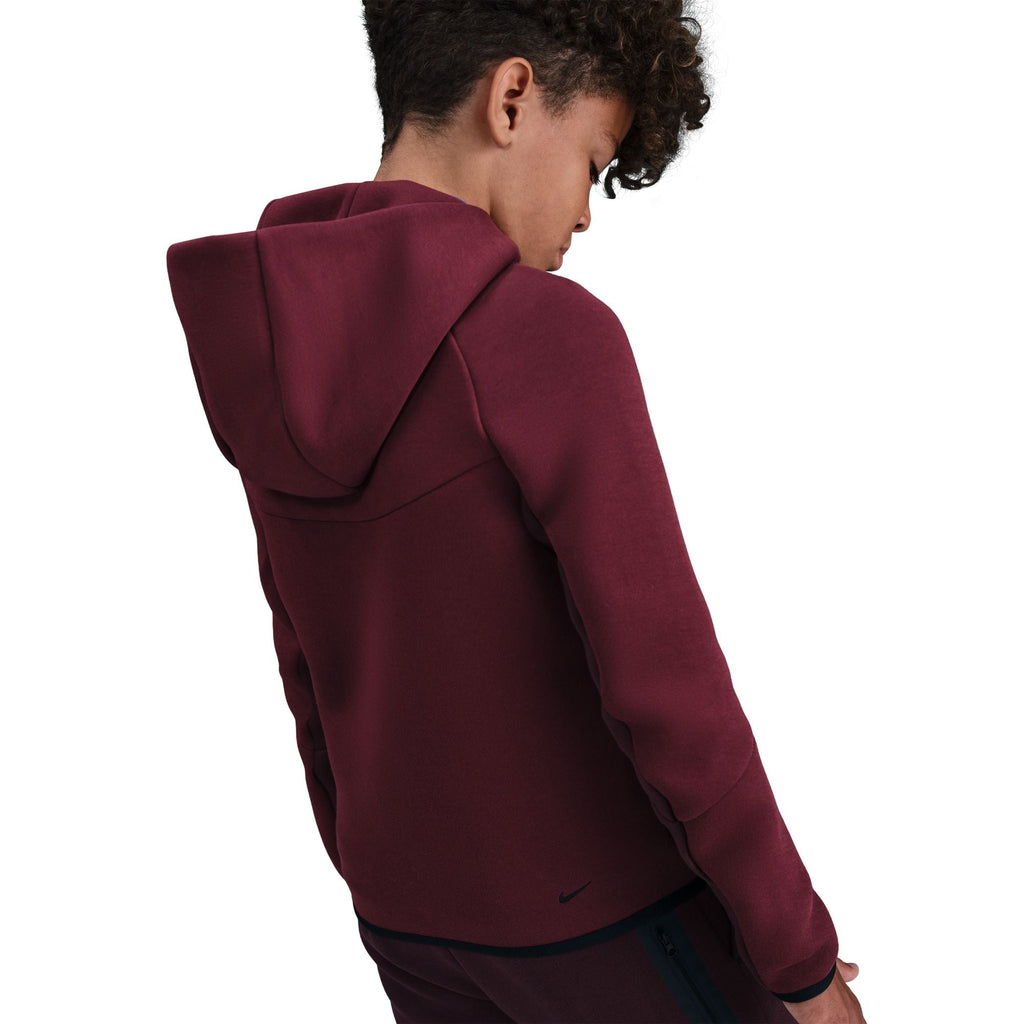 Nike Big Kids Sportswear Tech Fleece Hoodie - Burgundy Crush